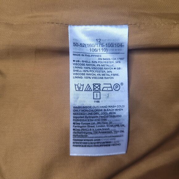 Banana Republic Crop Top 12 Gold Green Floral Jacquard Cora Brocade Bustier Cami - Picture 7 of 9